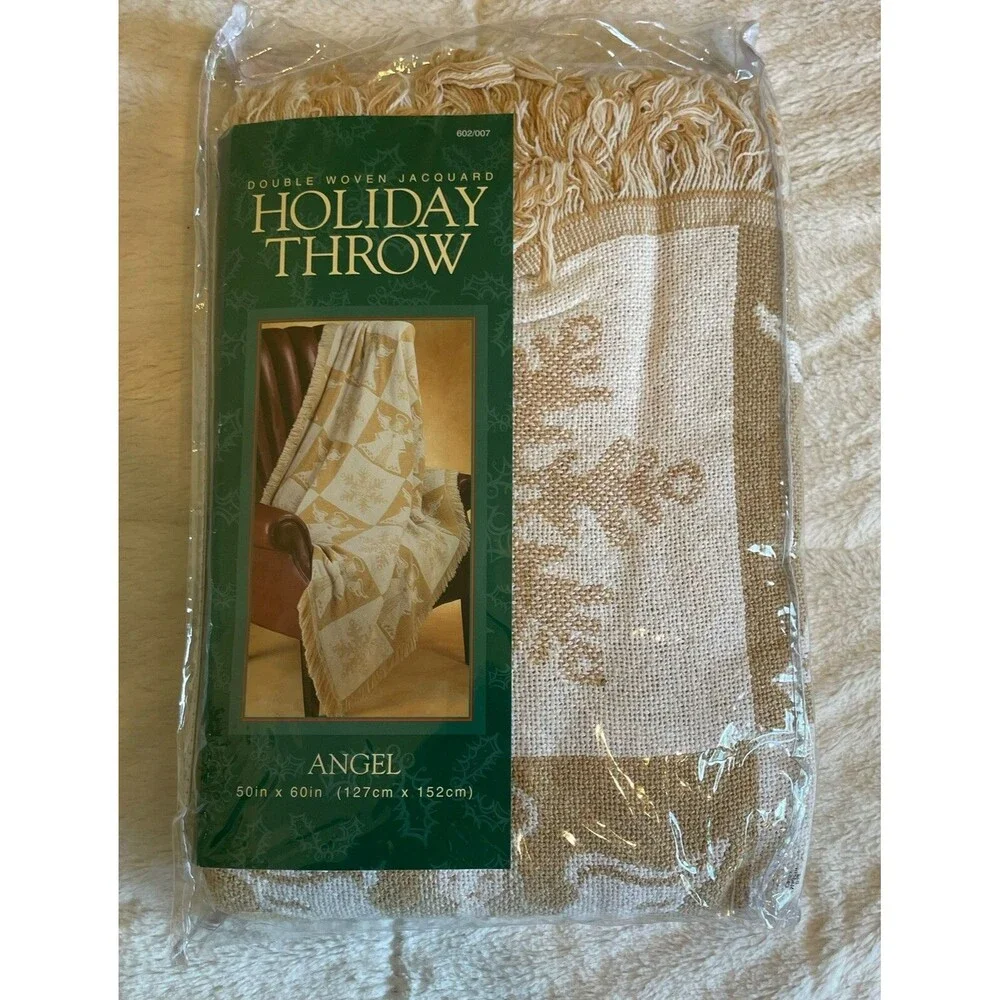 Dayton Hudson NEW Holiday Throw Blanket Angels Snowflakes 50